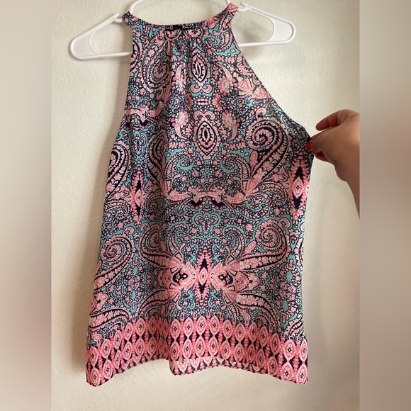 Cynthia Rowley Paisley Print Halter Top multicolor size M - Picture 3 of 4